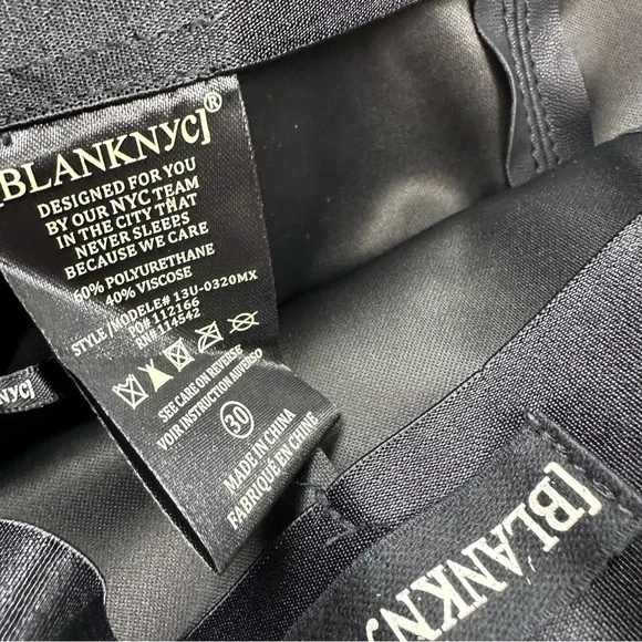 BLANK NYC Black Faux Leather Stretch Pencil Skirt Size 30 - Picture 10 of 11